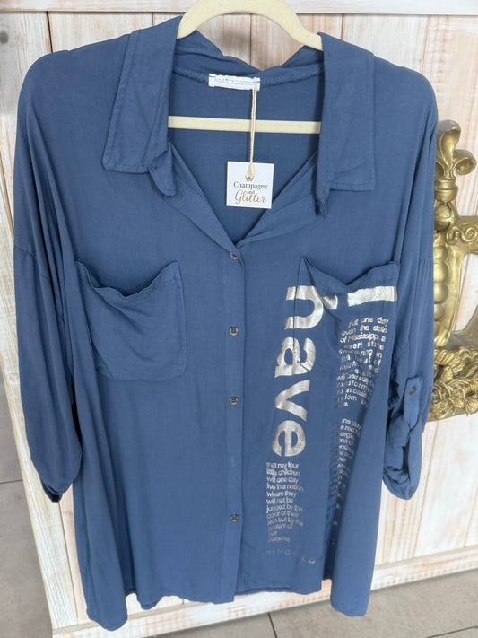 To Have Blouse Powdered Blue