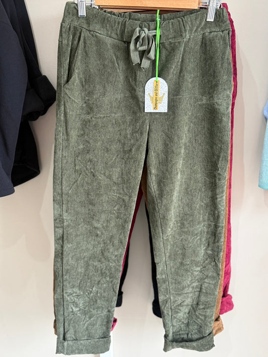Raven Courduroy Pants Khaki