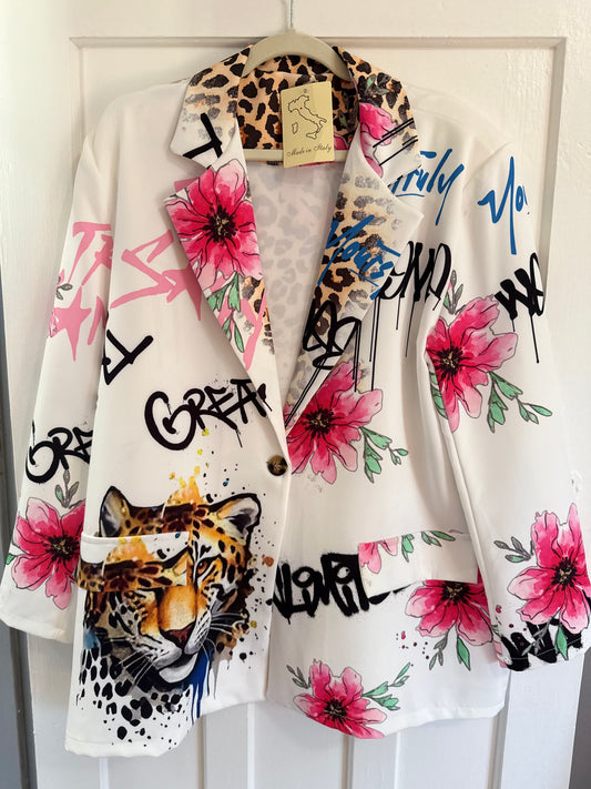 Tatum Blazer Tiger Flower