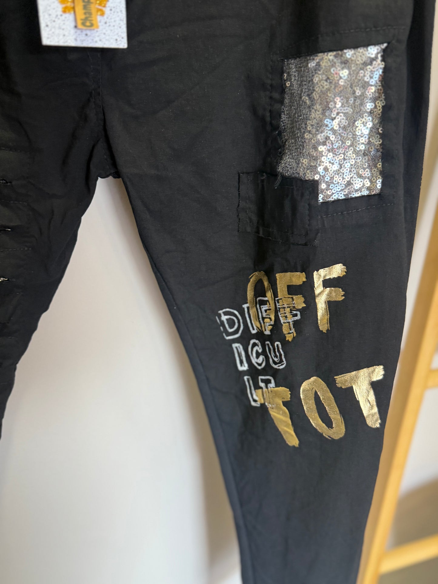 Metallics Pant Black