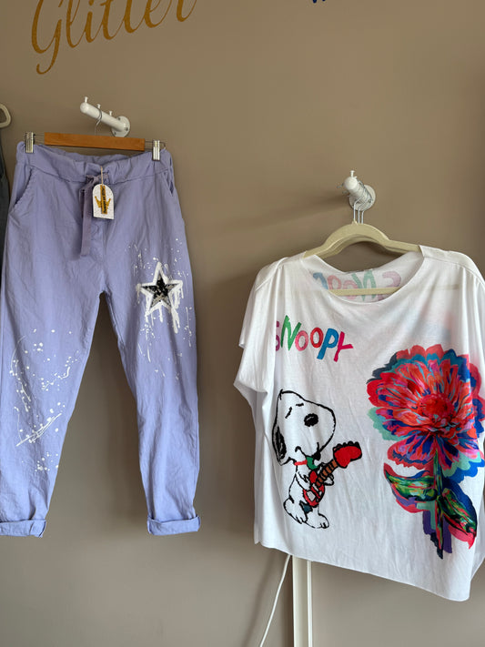 Paint Splash Lilac Pant