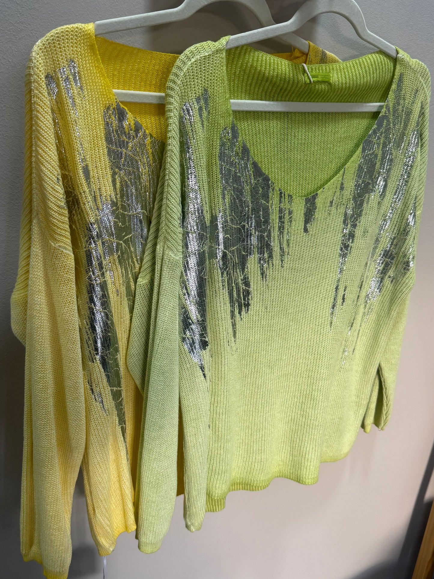 Foiled Knit Lime