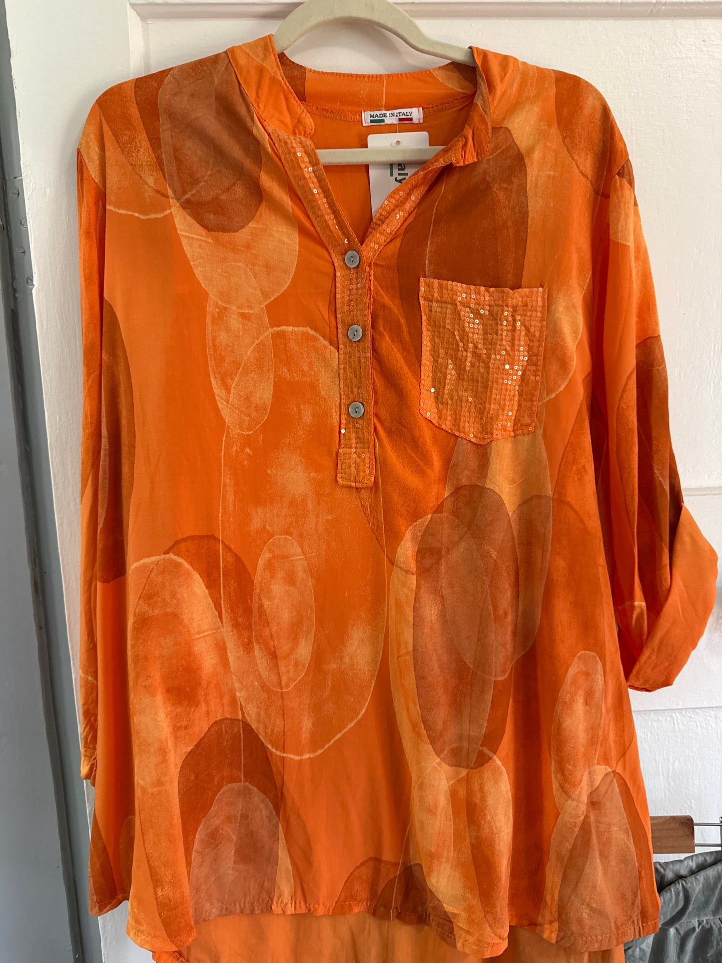 Orange Polka Dot Blouse