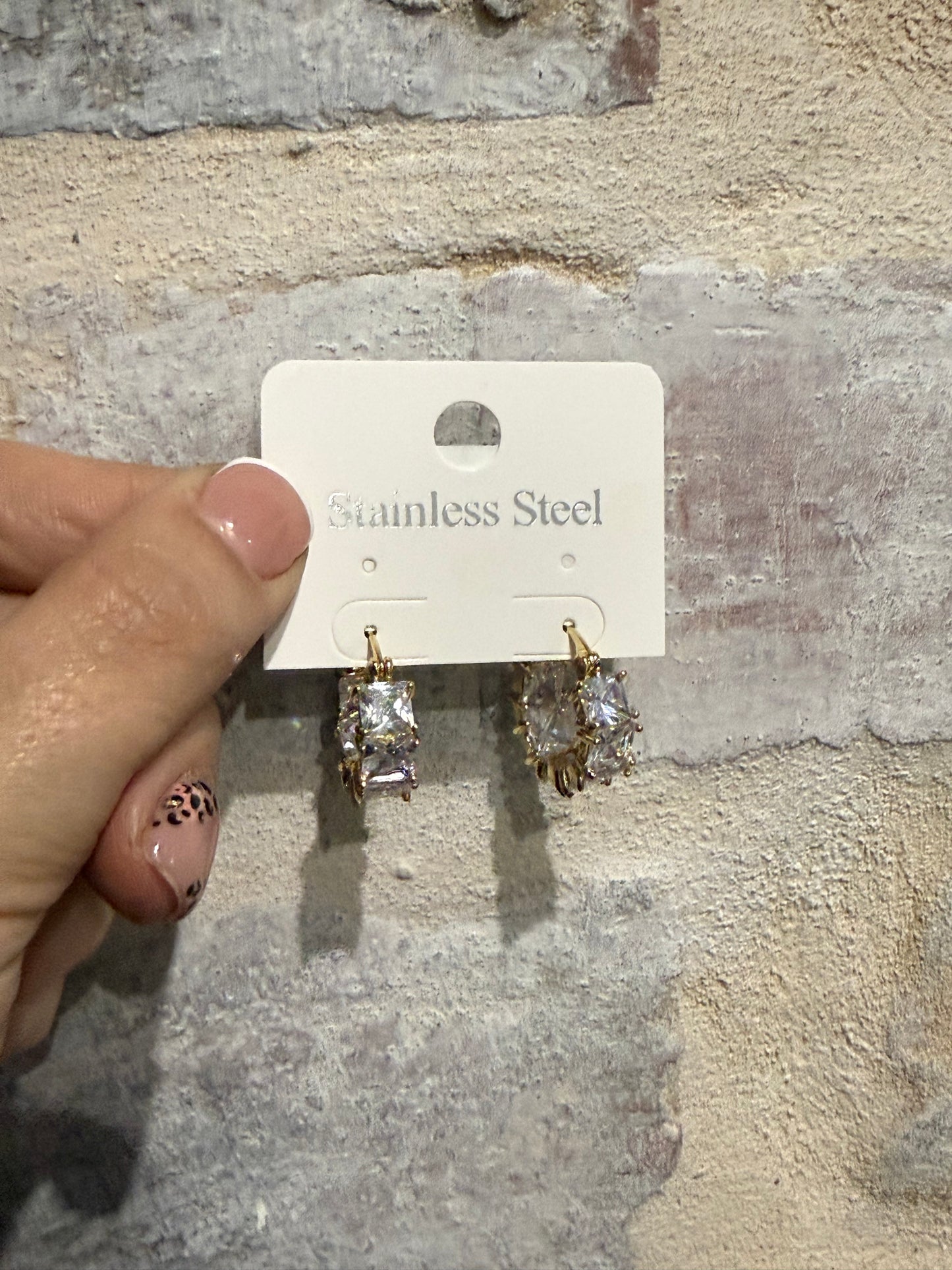 White CZ Hoops
