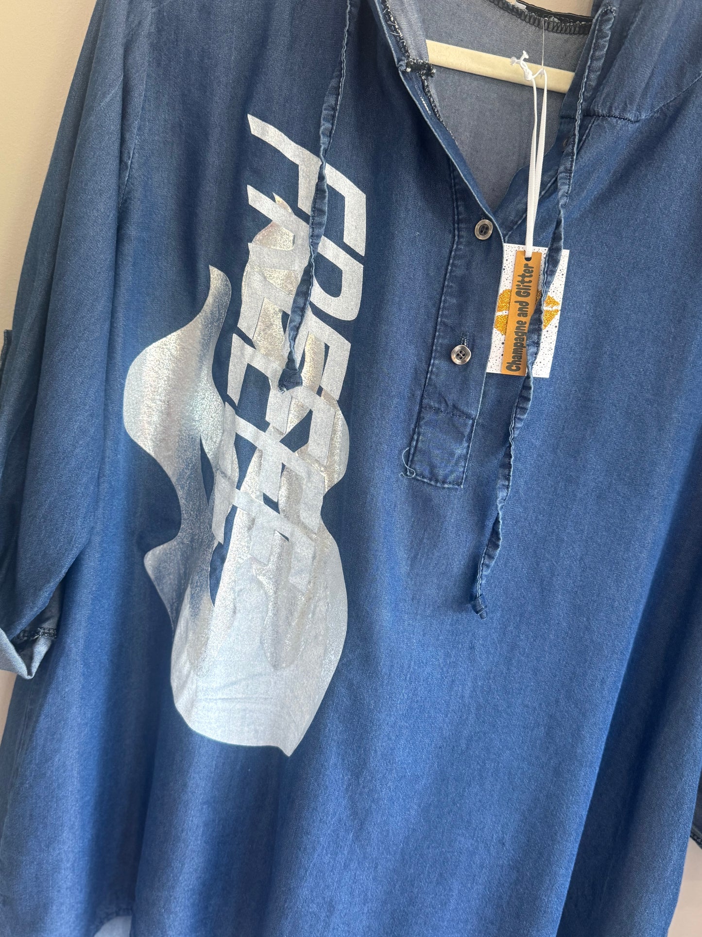 Free 2B Denim Blouse