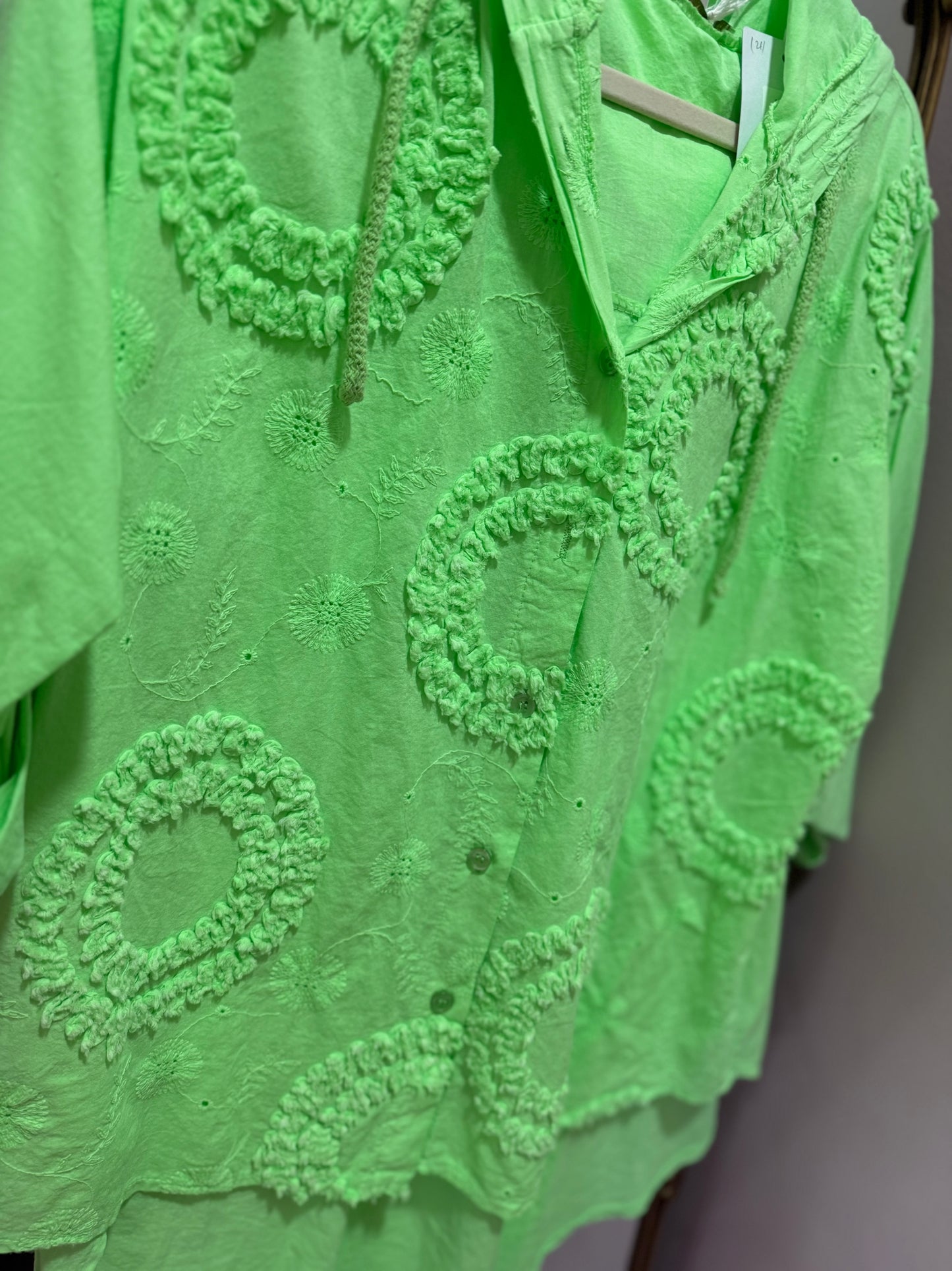 Ruffled Blouse Green