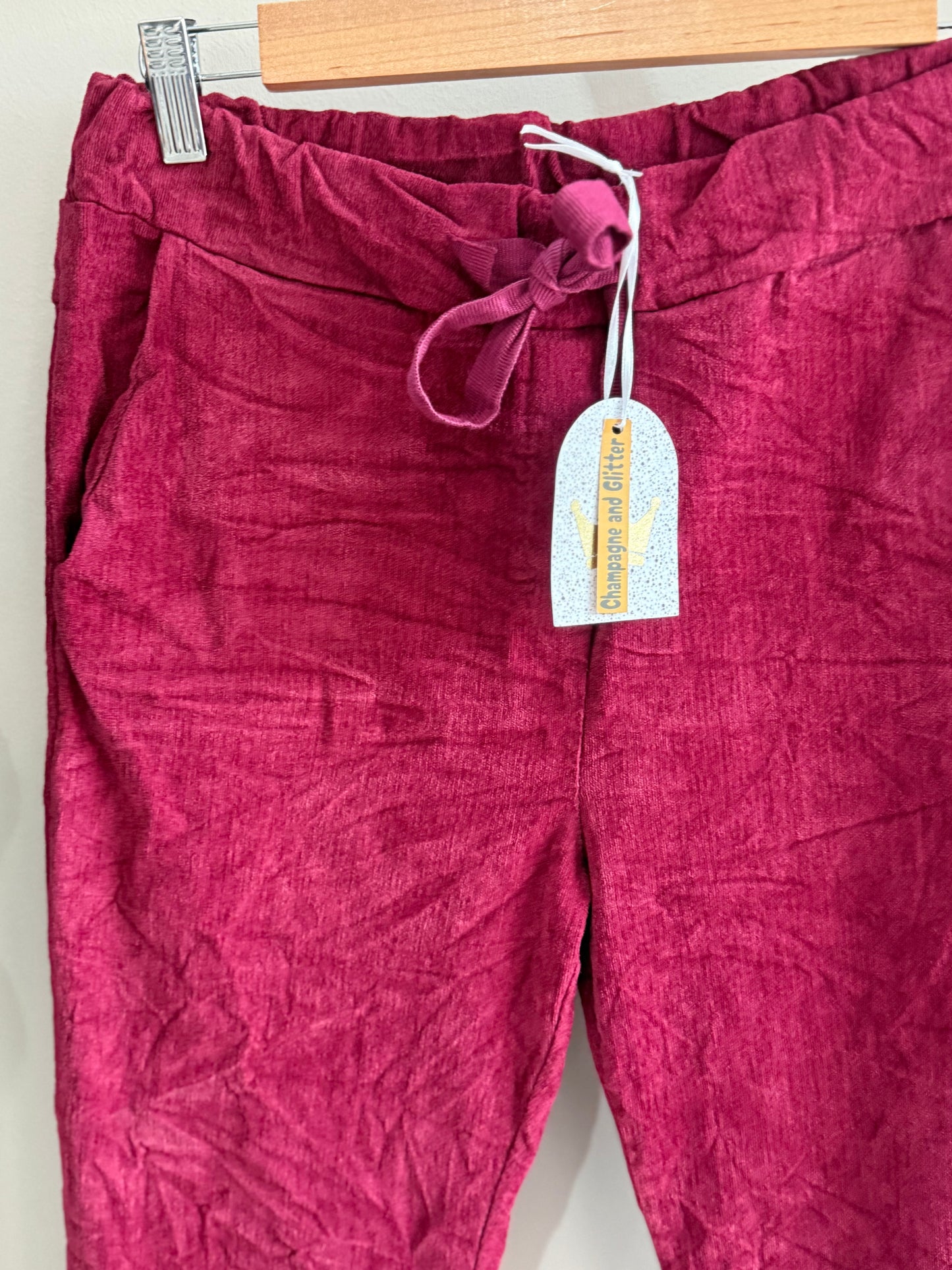 Raven Courduroy Pants Maroon