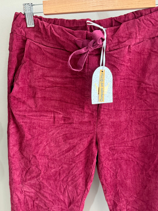 Raven Courduroy Pants Maroon