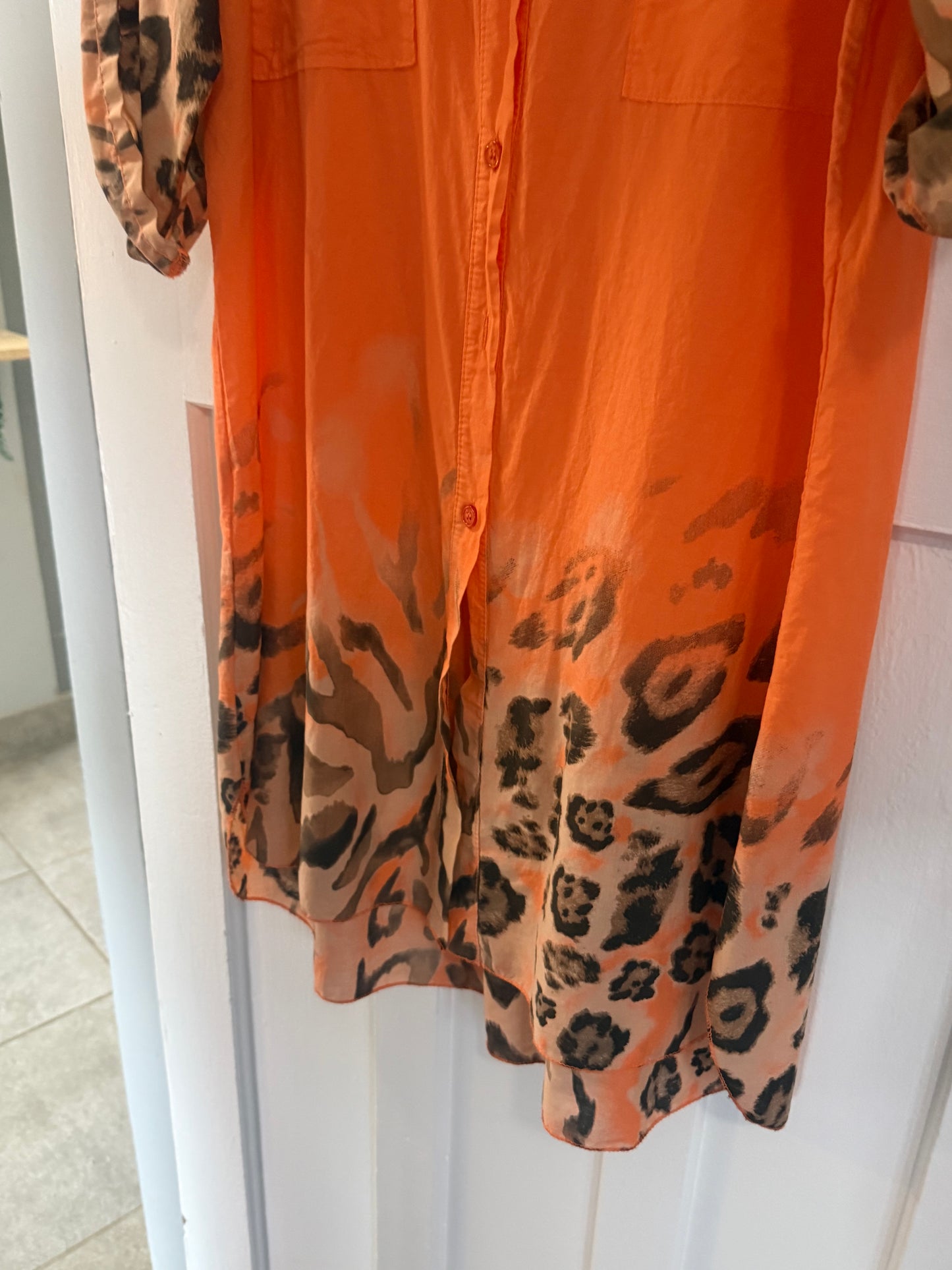 Leopard Dress/Blouse Orange