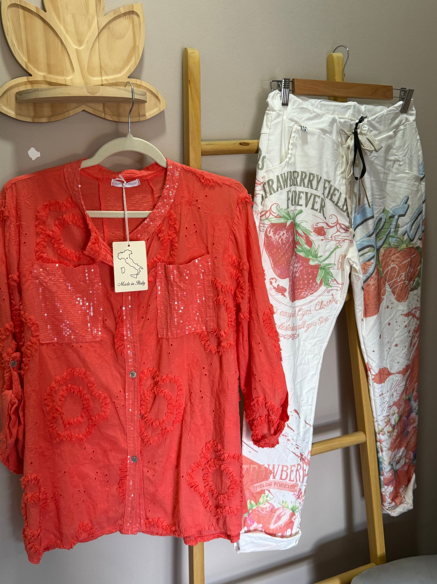 Bordeau Sequin Blouse Peach