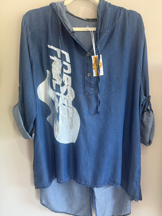 Free 2B Denim Blouse