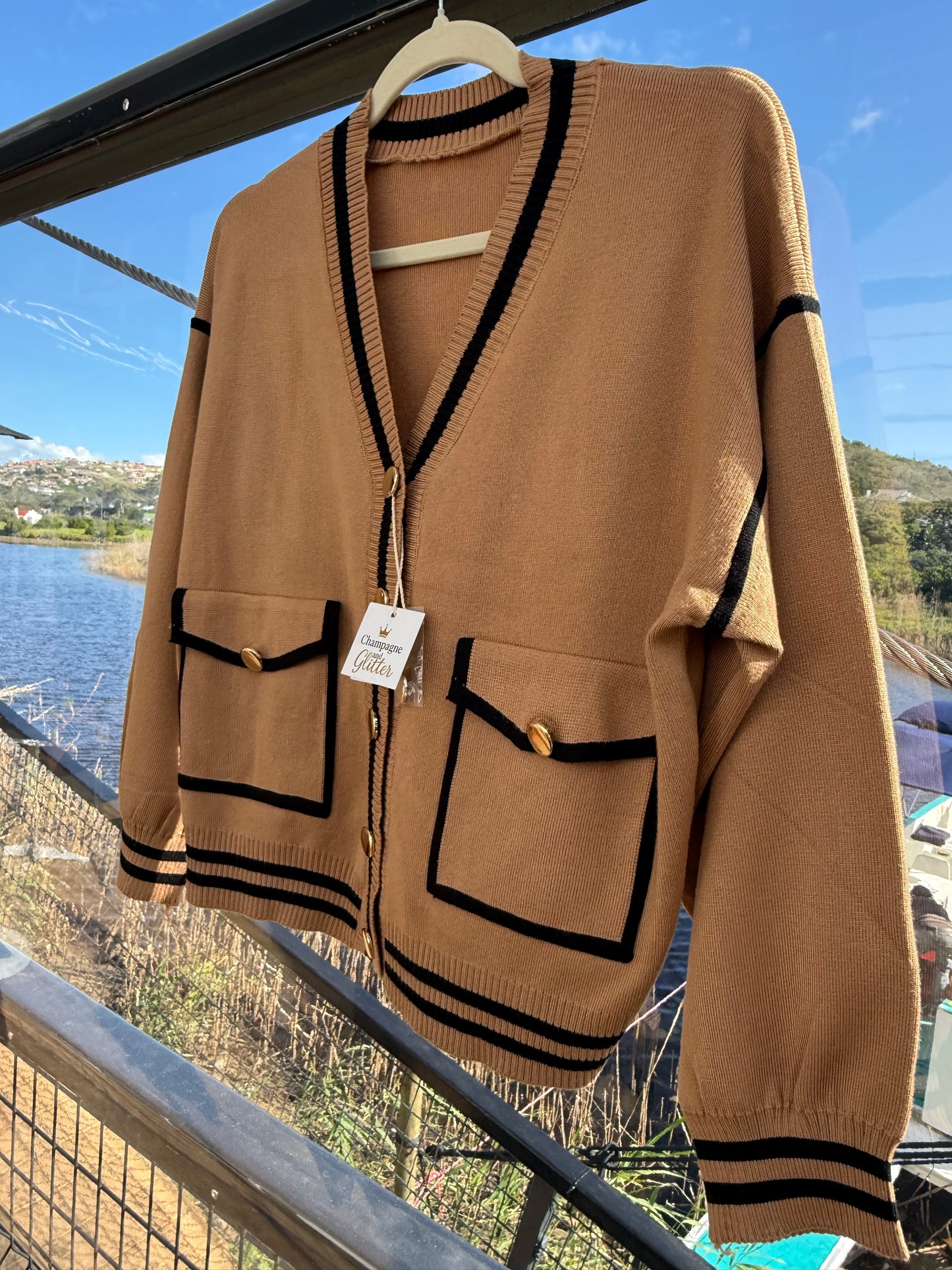 Pretty Woman Cardigan Nude/Black
