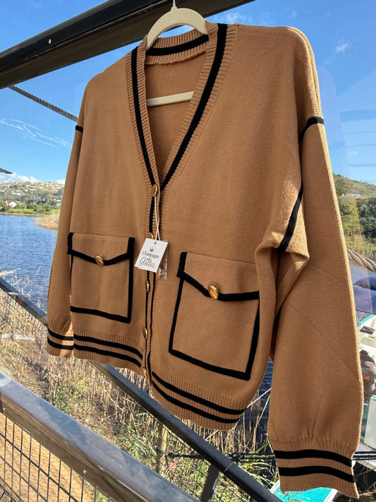 Pretty Woman Cardigan Nude/Black
