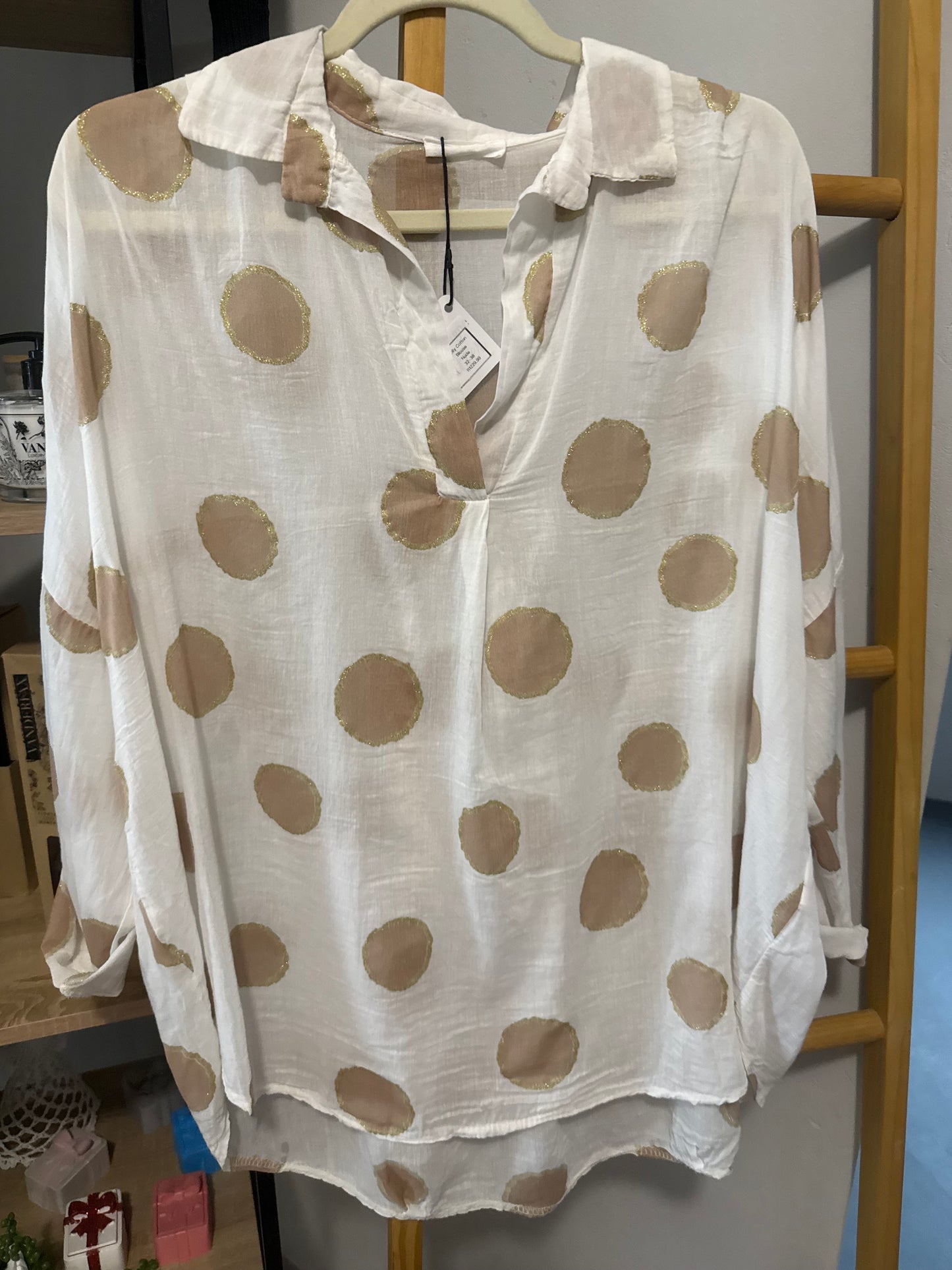 Dolly Cotton Blouse Nude