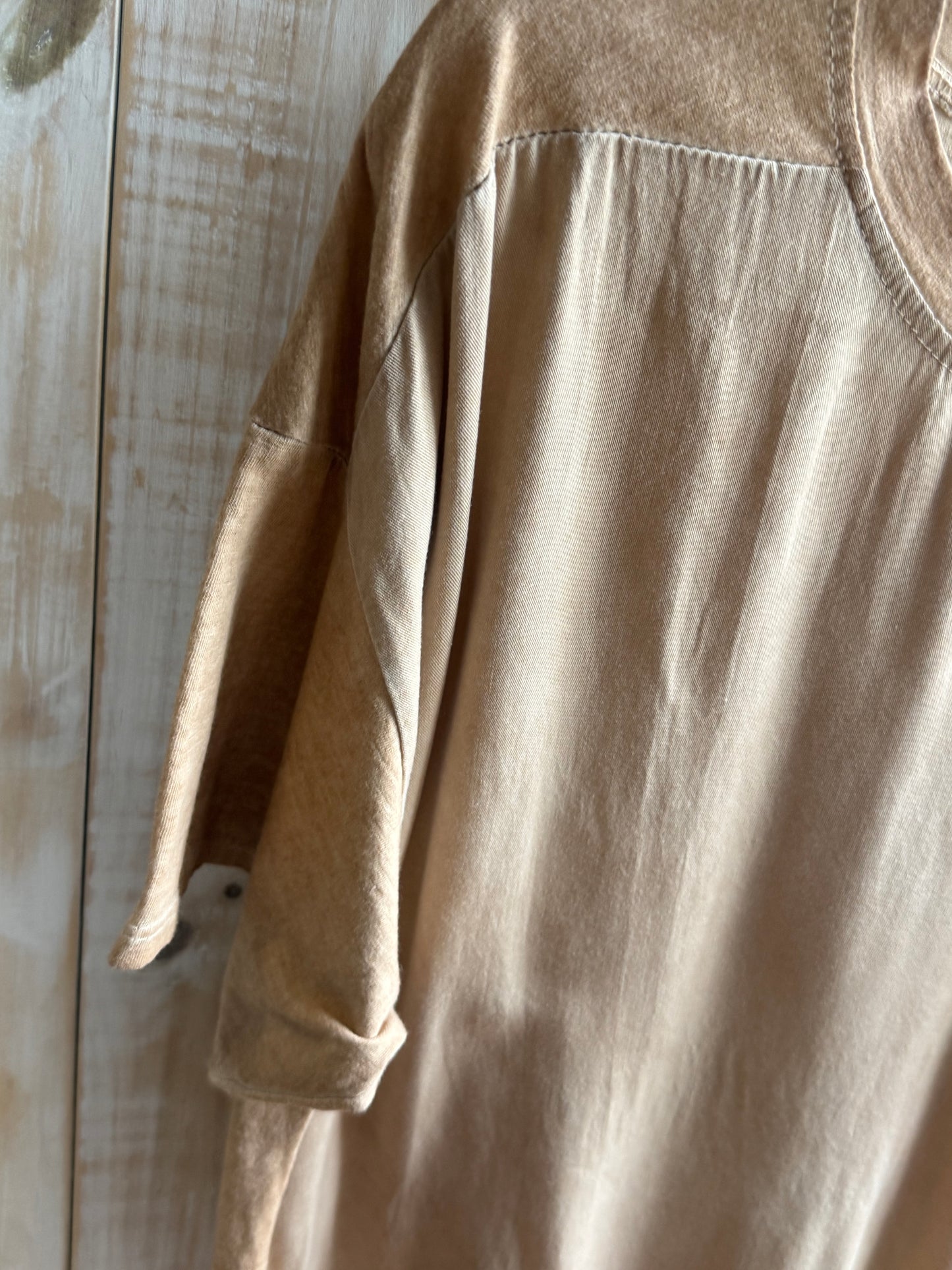 Sequin Pocket Bling Tee Caramel