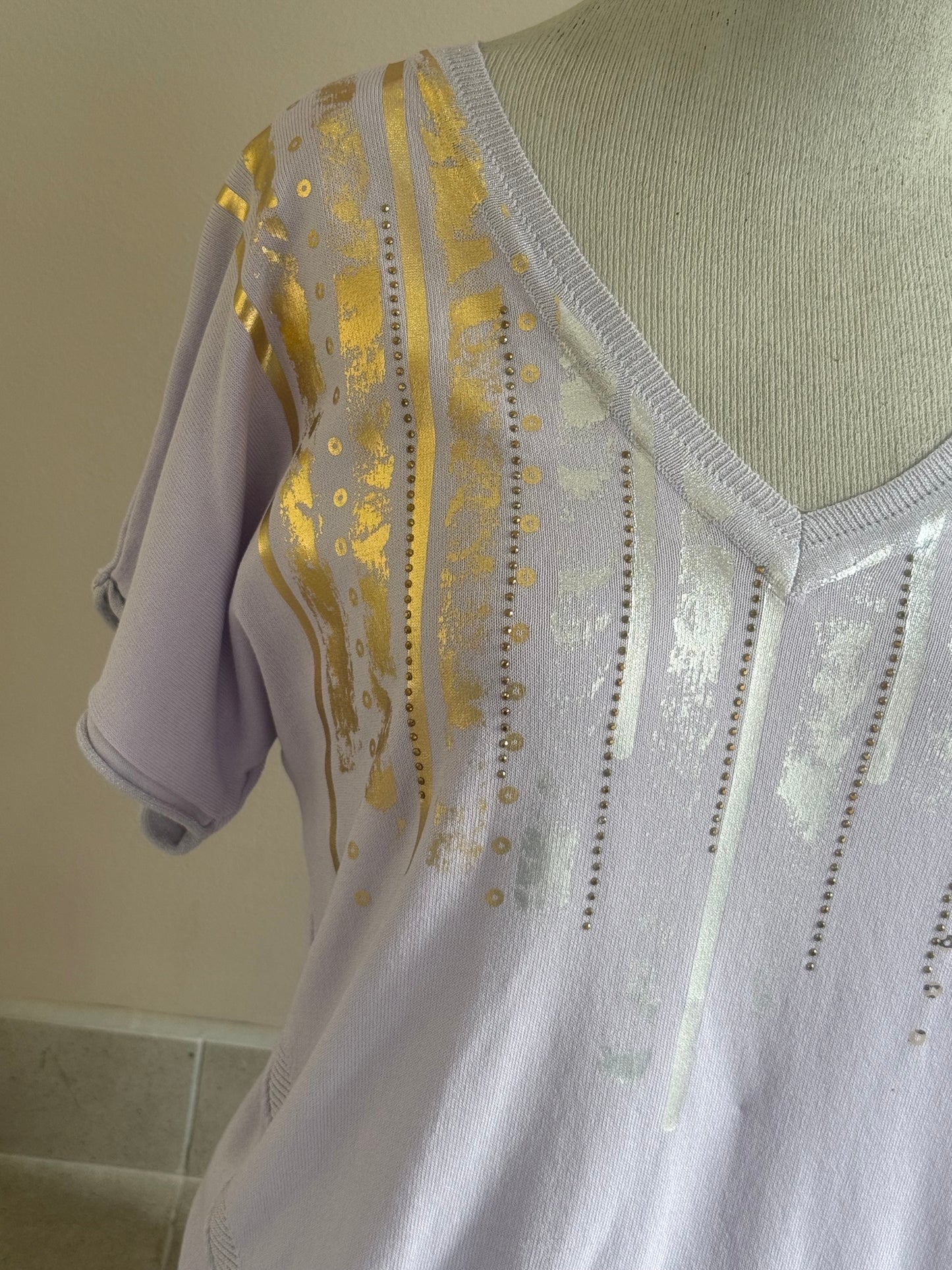 Foil Whisper Knit Lilac