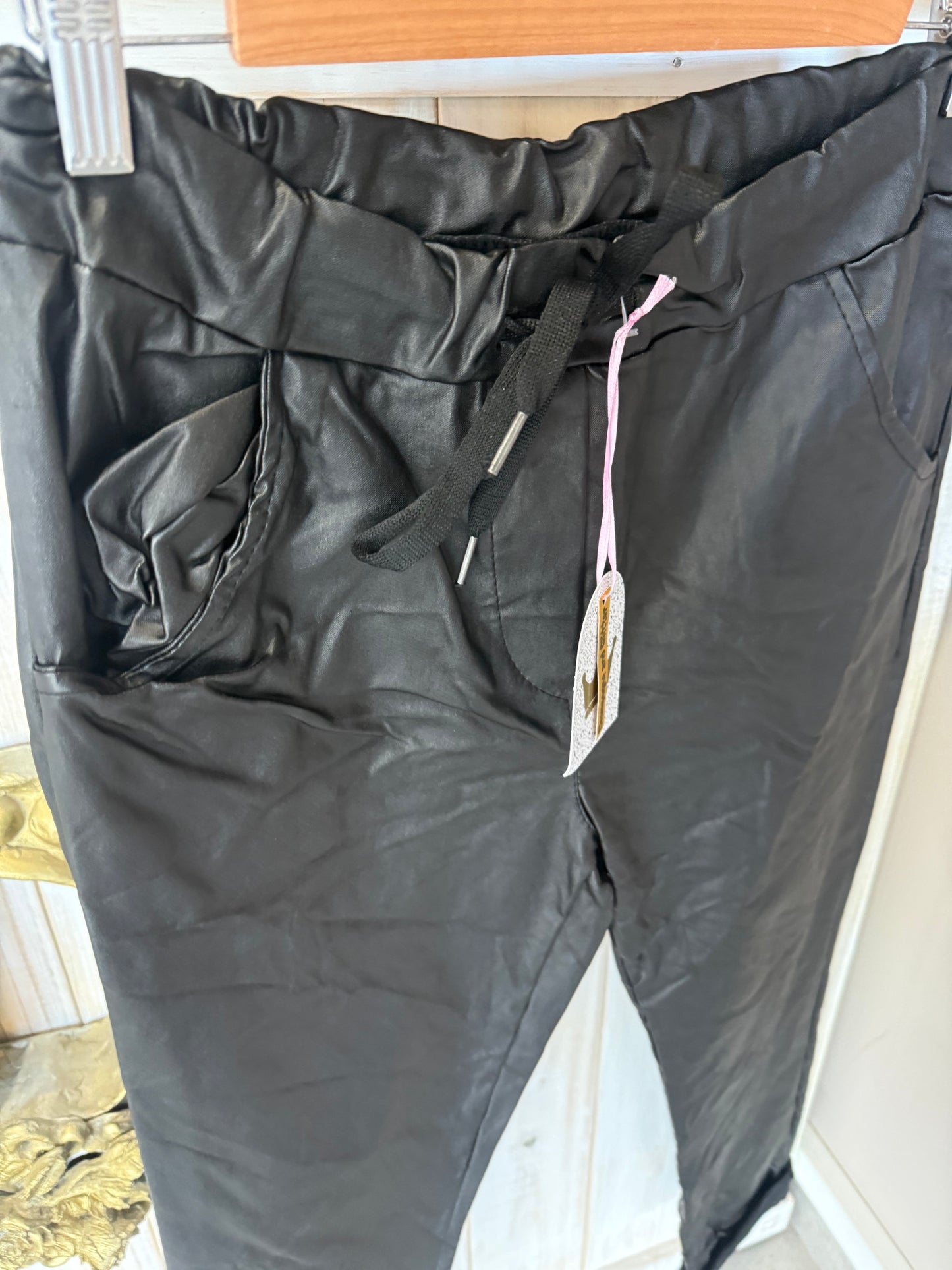 Pleather look Black