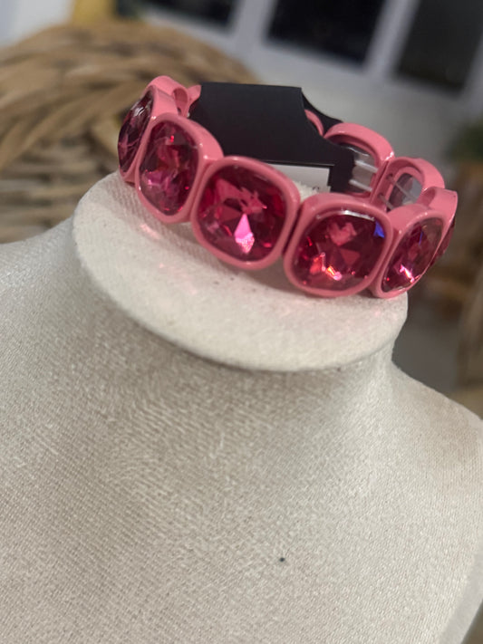 Square Pink Diamond Bracelet