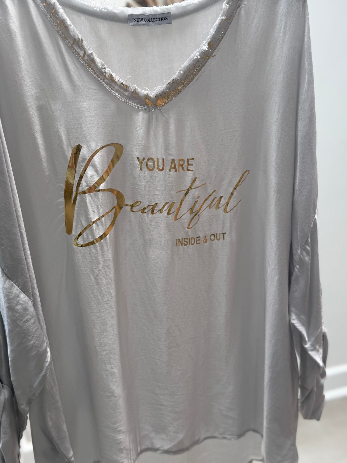 Believe Blouse Dove Grey