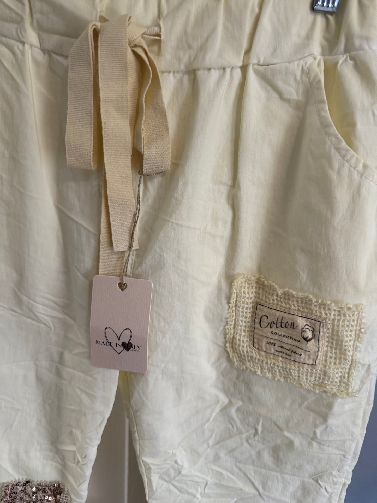 Cotton Yellow Comfy Pant