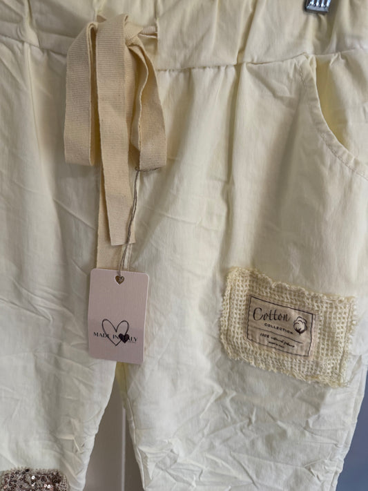 Cotton Yellow Comfy Pant