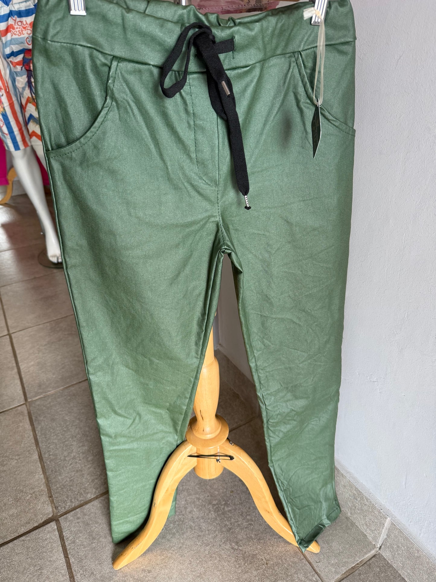 Pleather Pant Green