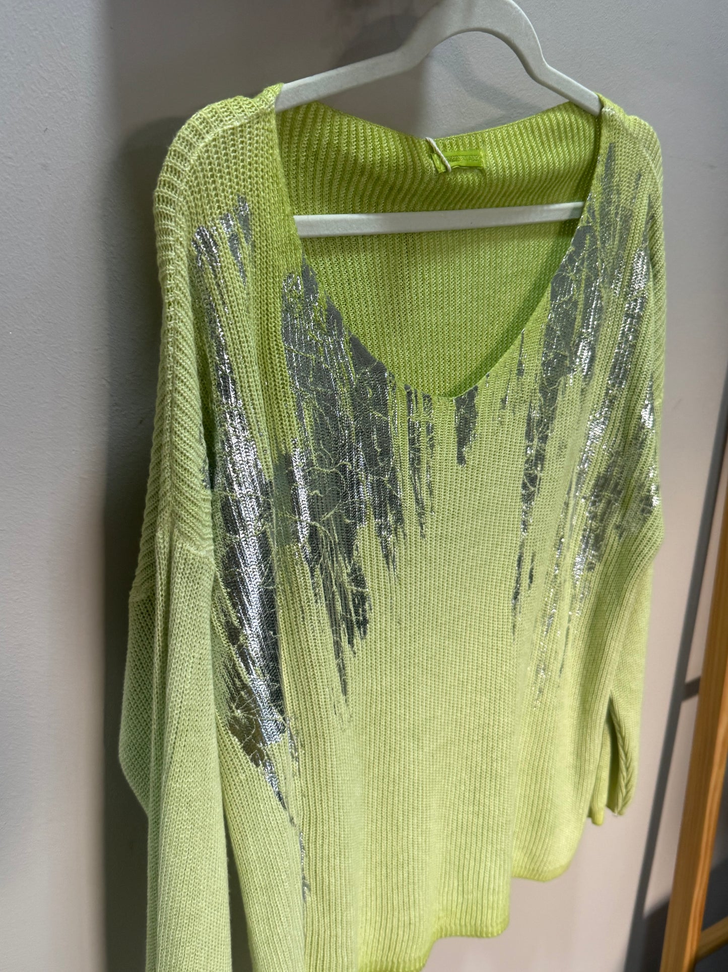 Foiled Knit Lime
