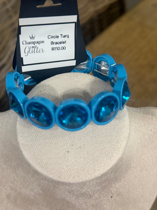 Circle Turq Square Bracelet