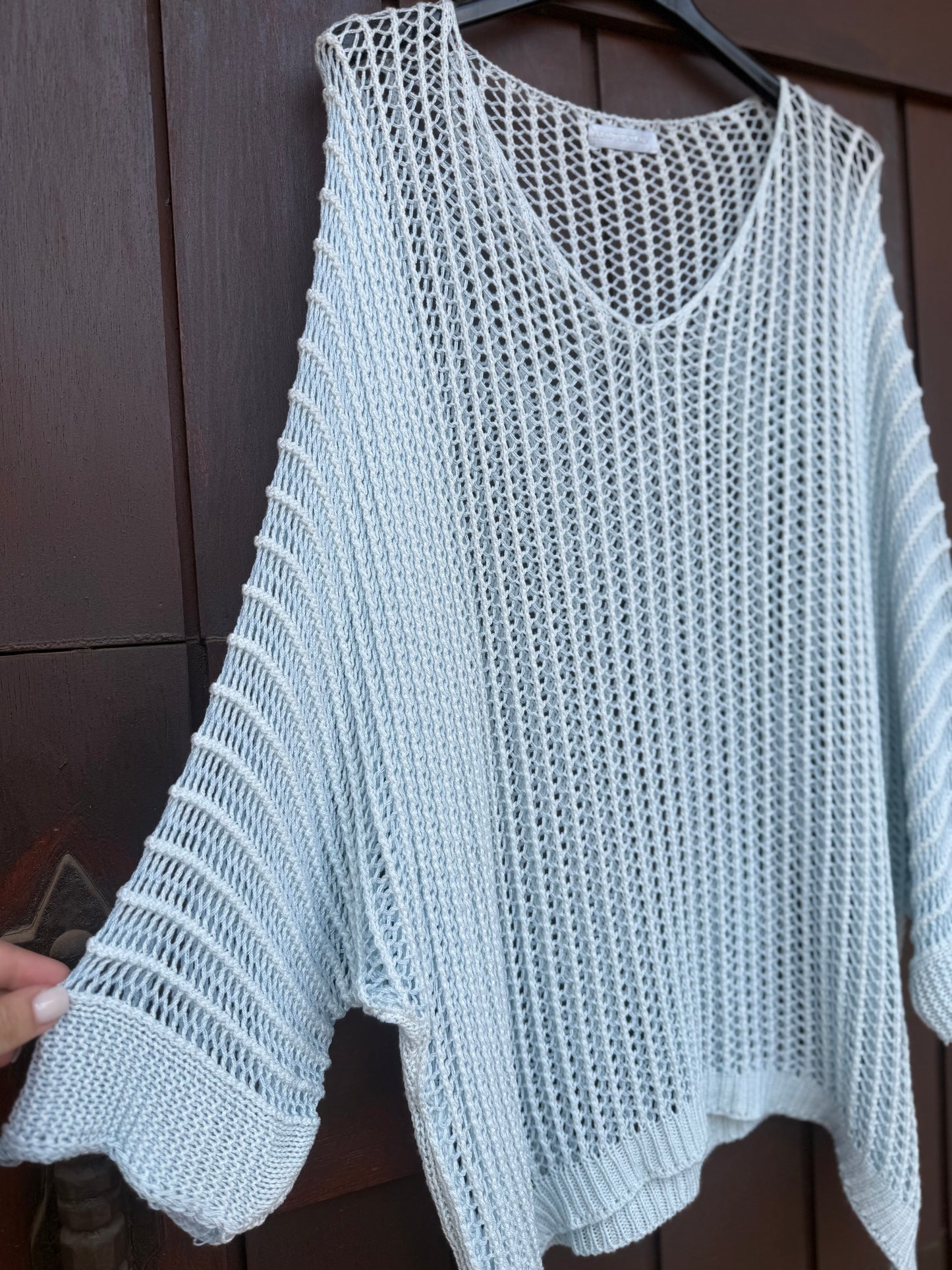 The Knit Blouse BabyBlue