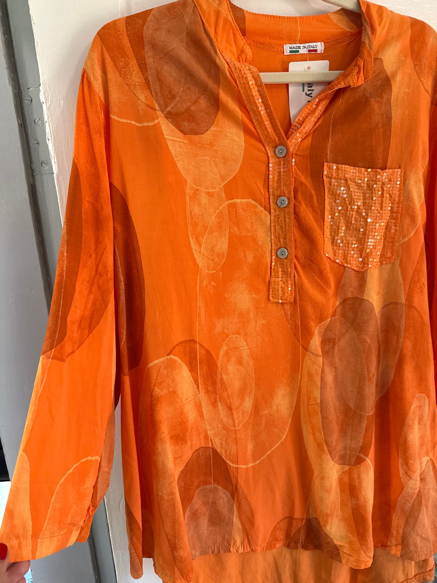 Orange Polka Dot Blouse