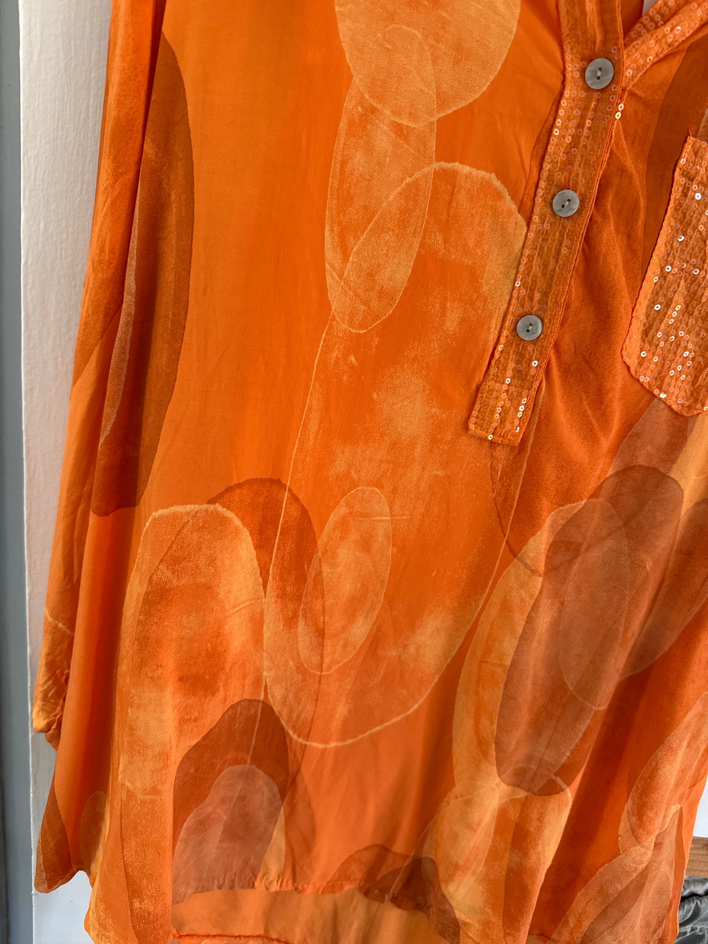 Orange Polka Dot Blouse