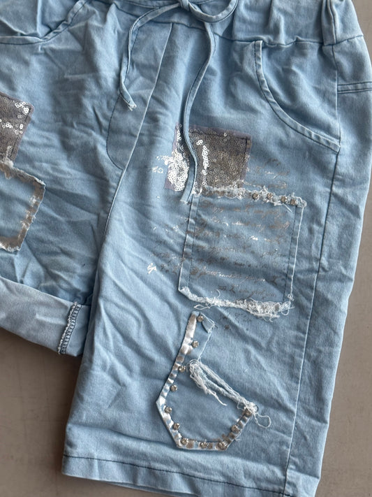 Sparkle Short Light Wash