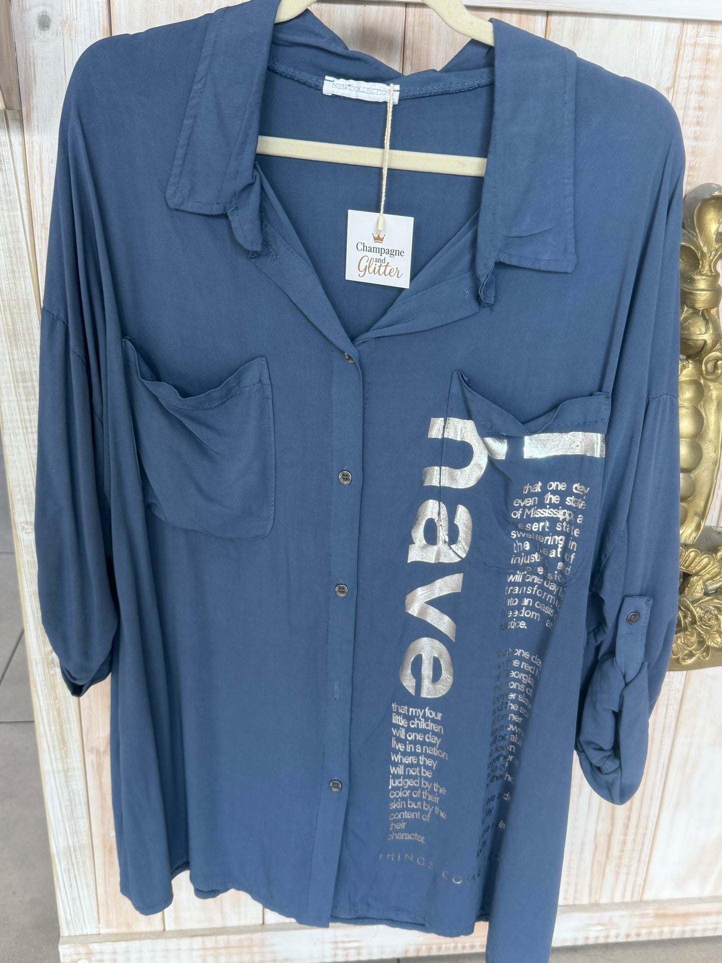 To Have Blouse Powdered Blue