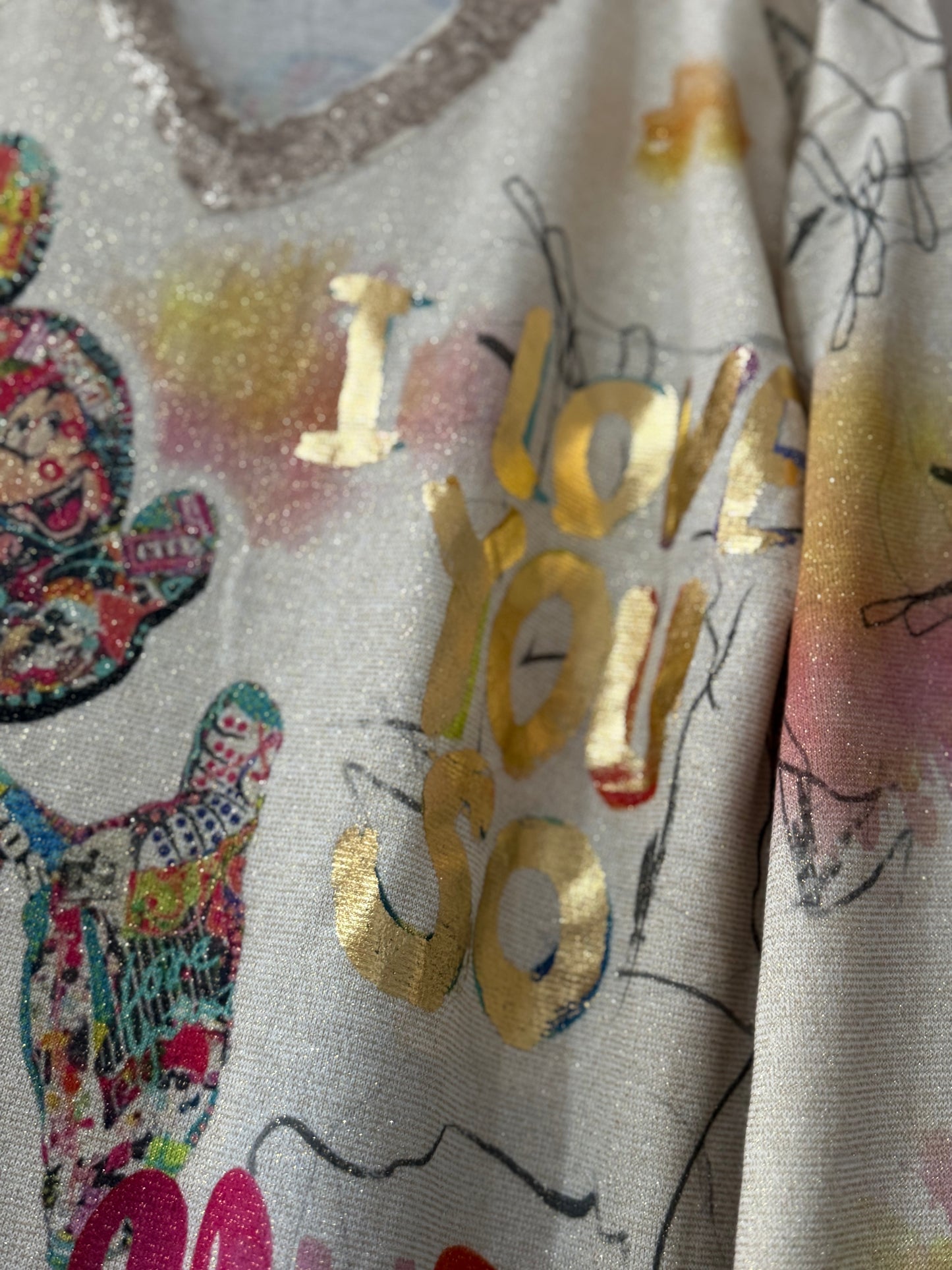 Rainbow Sequin Minnie Blouse