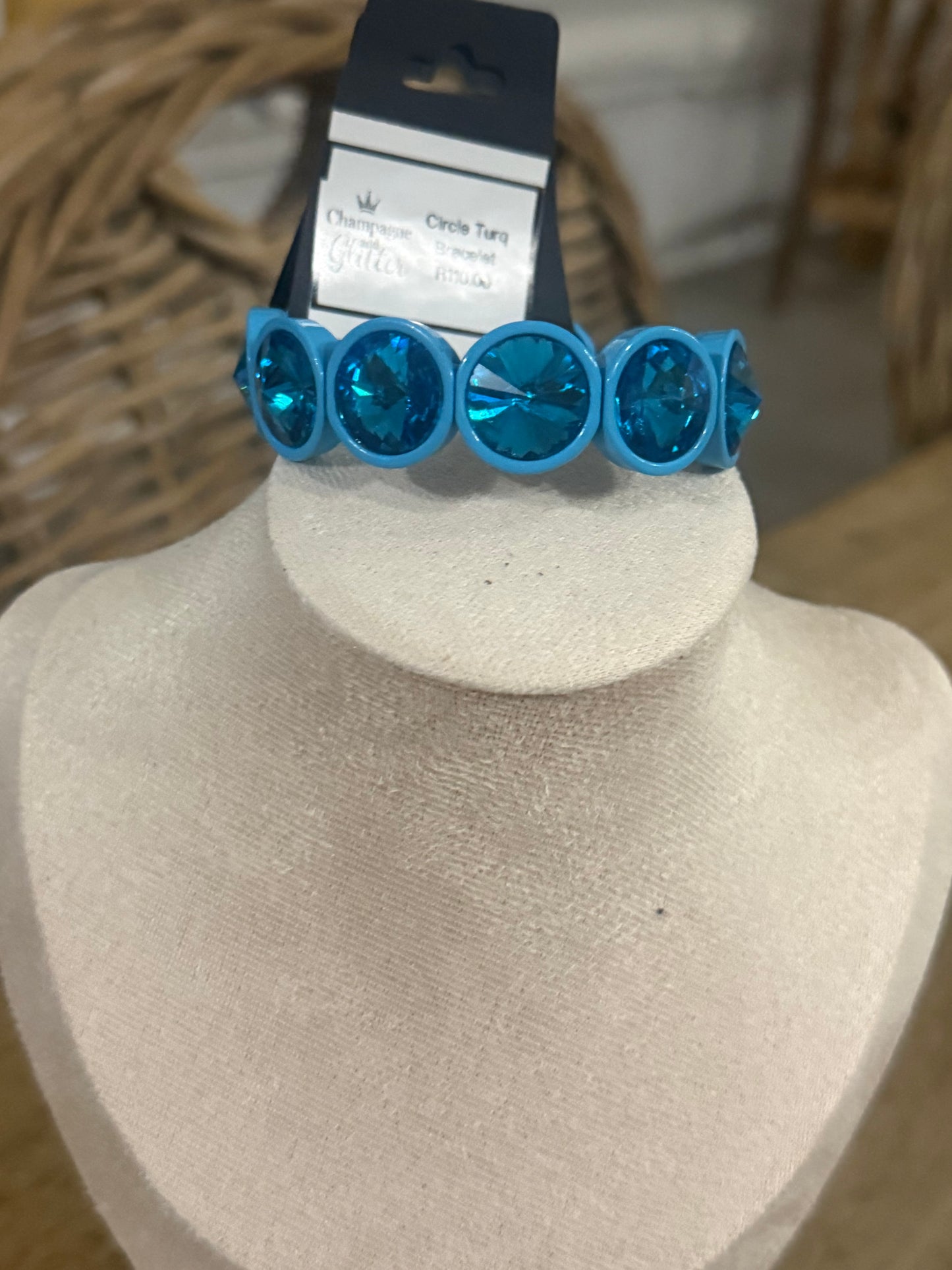 Circle Turq Square Bracelet