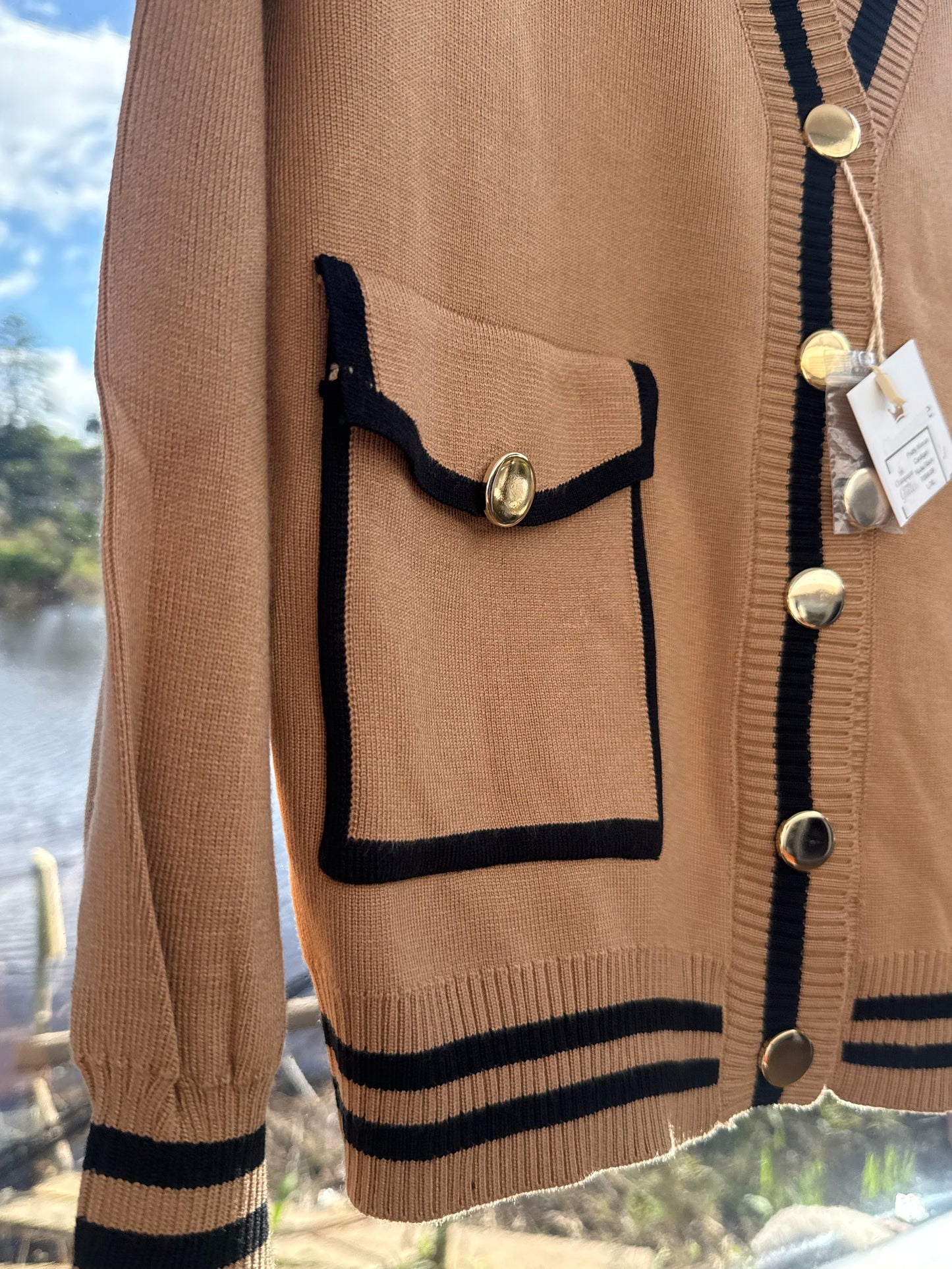 Pretty Woman Cardigan Nude/Black