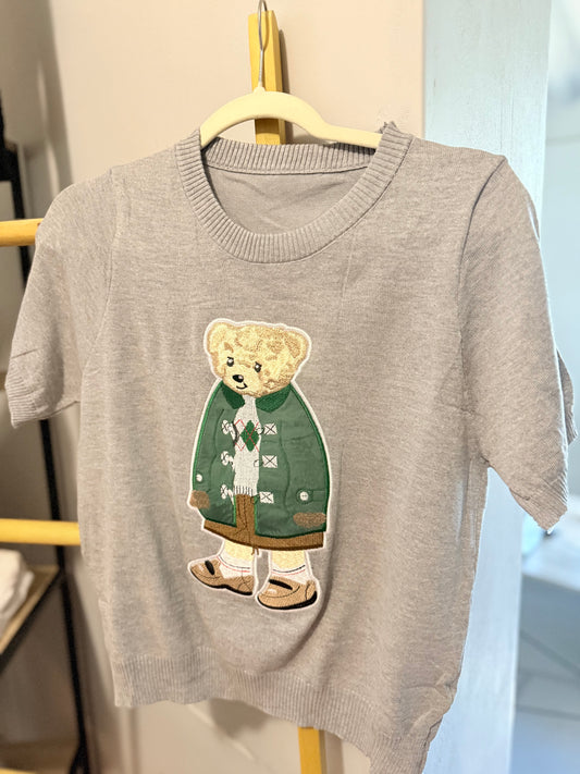 Knitted Blouse Teddy Grey