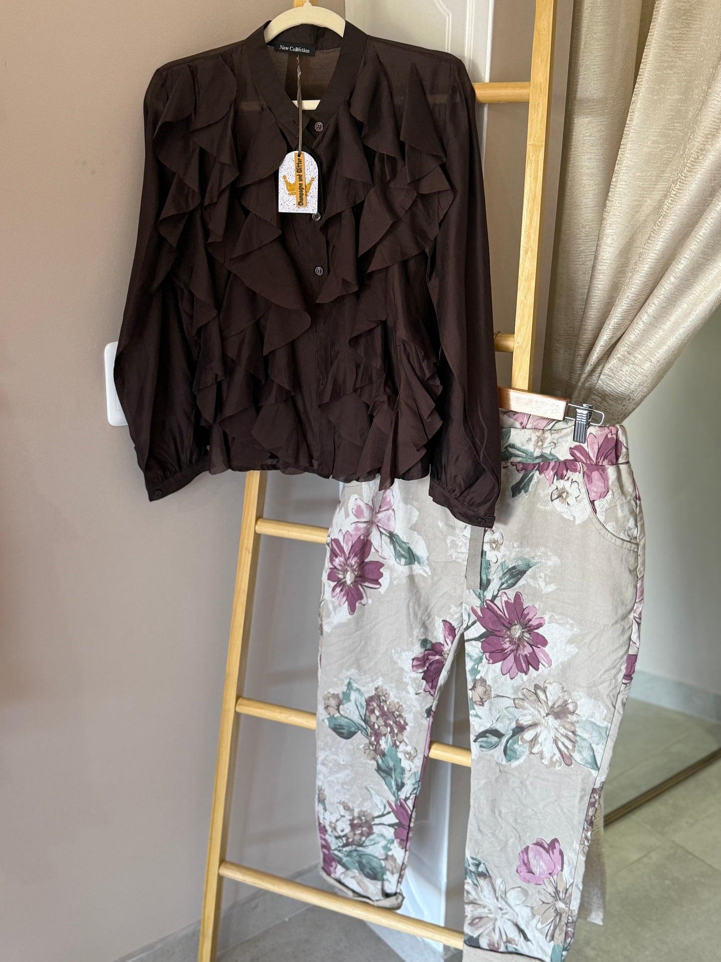 Twirly Blouse Brown