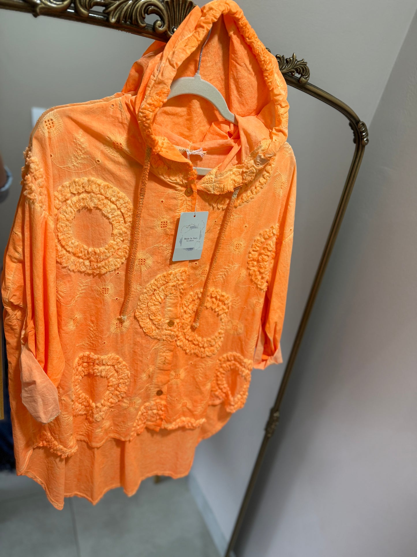 Ruffled Blouse Orange