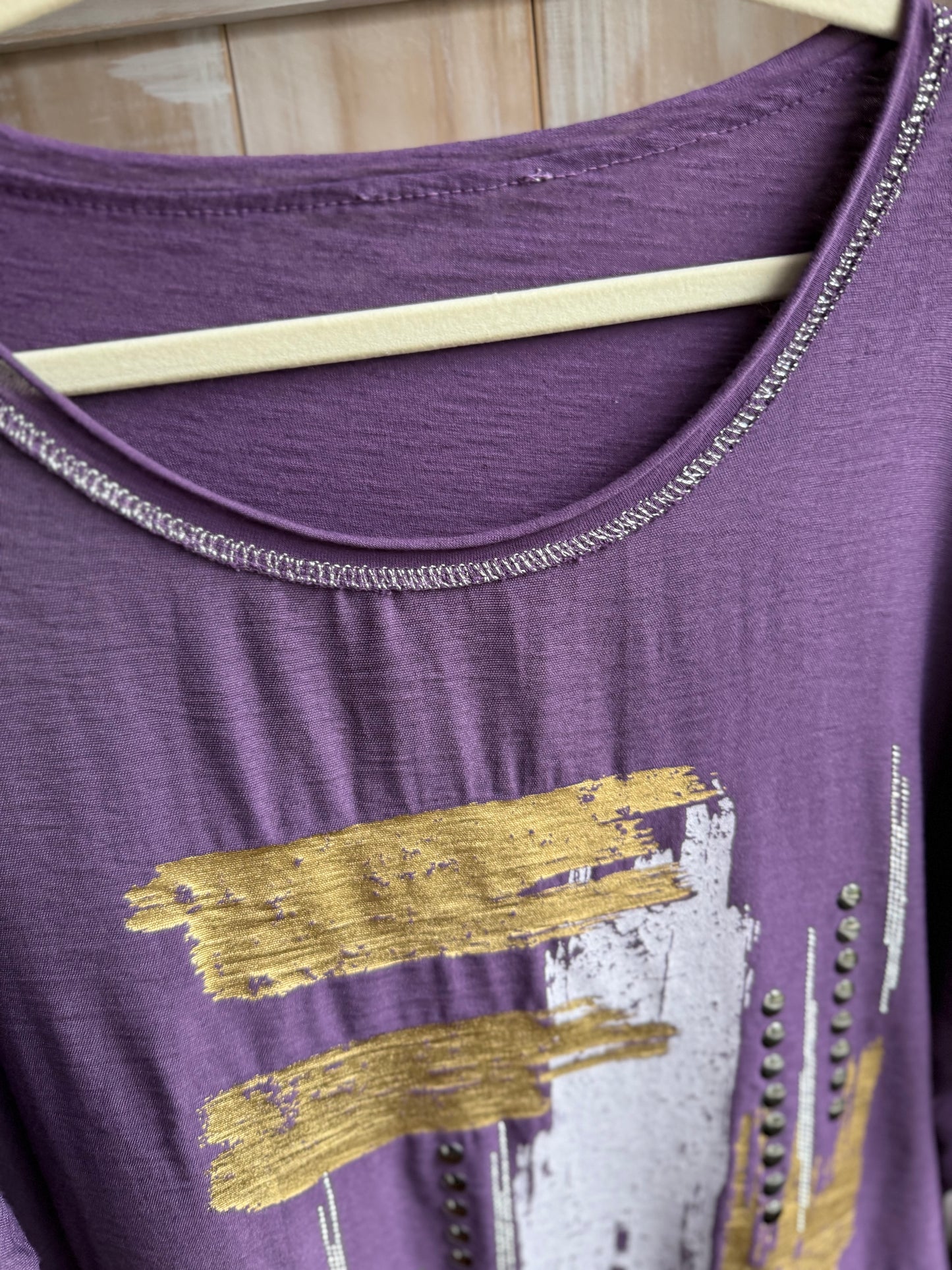 Mixed Metals Blouse Purple