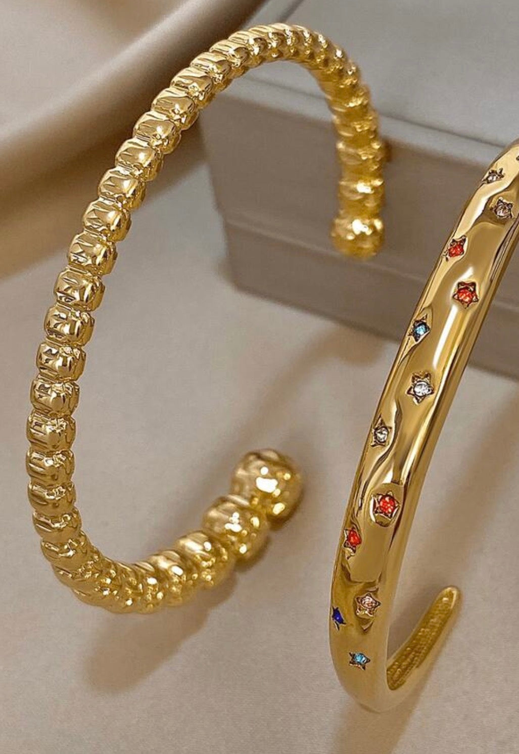 Double Bling Gold Bangles