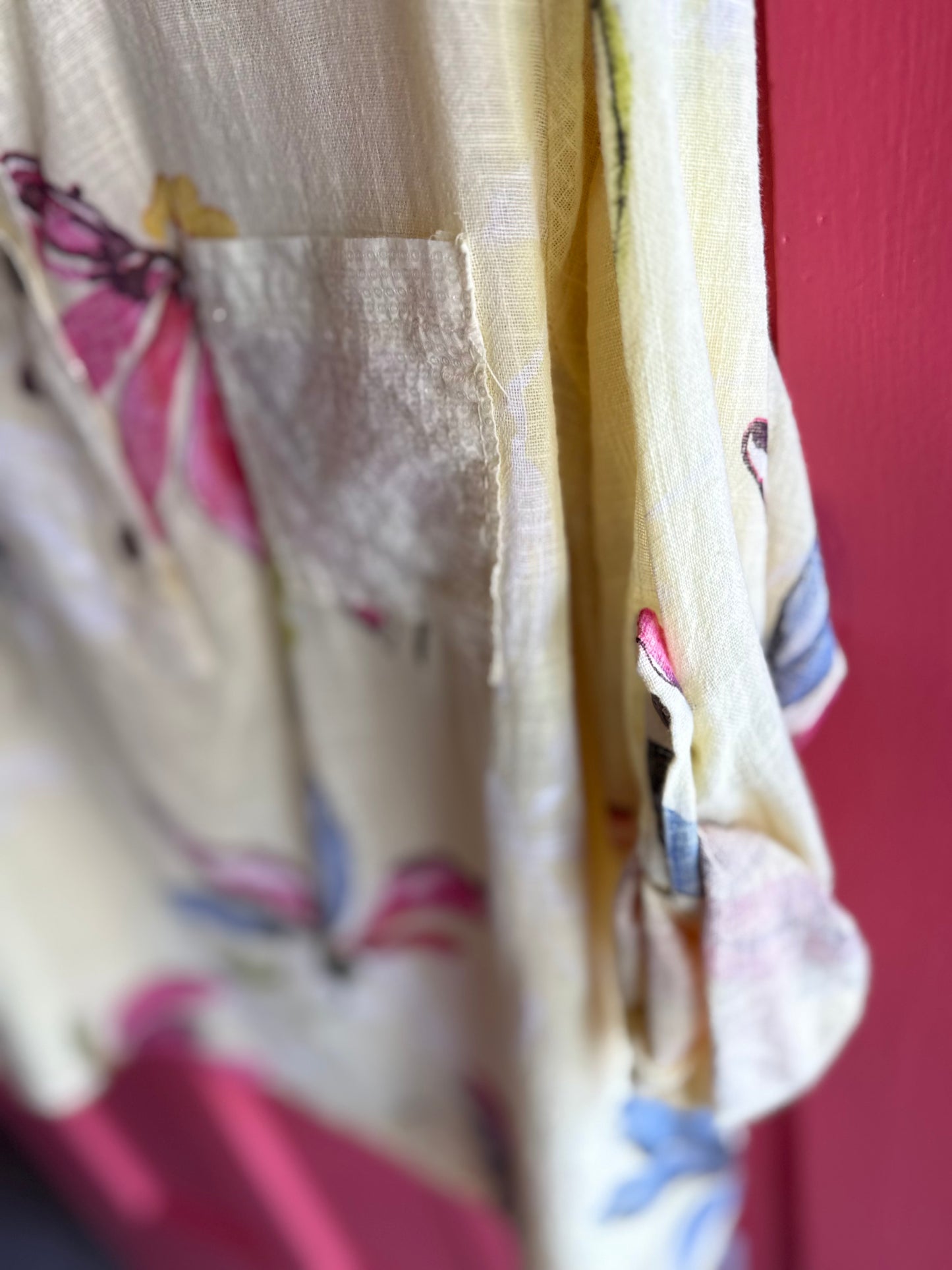 Dylan_Floral Sequin Yellow Blouse
