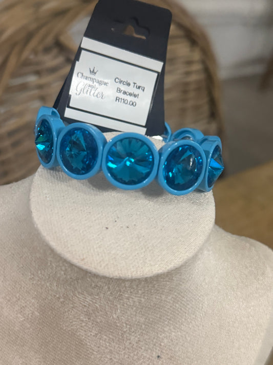 Circle Turq Square Bracelet