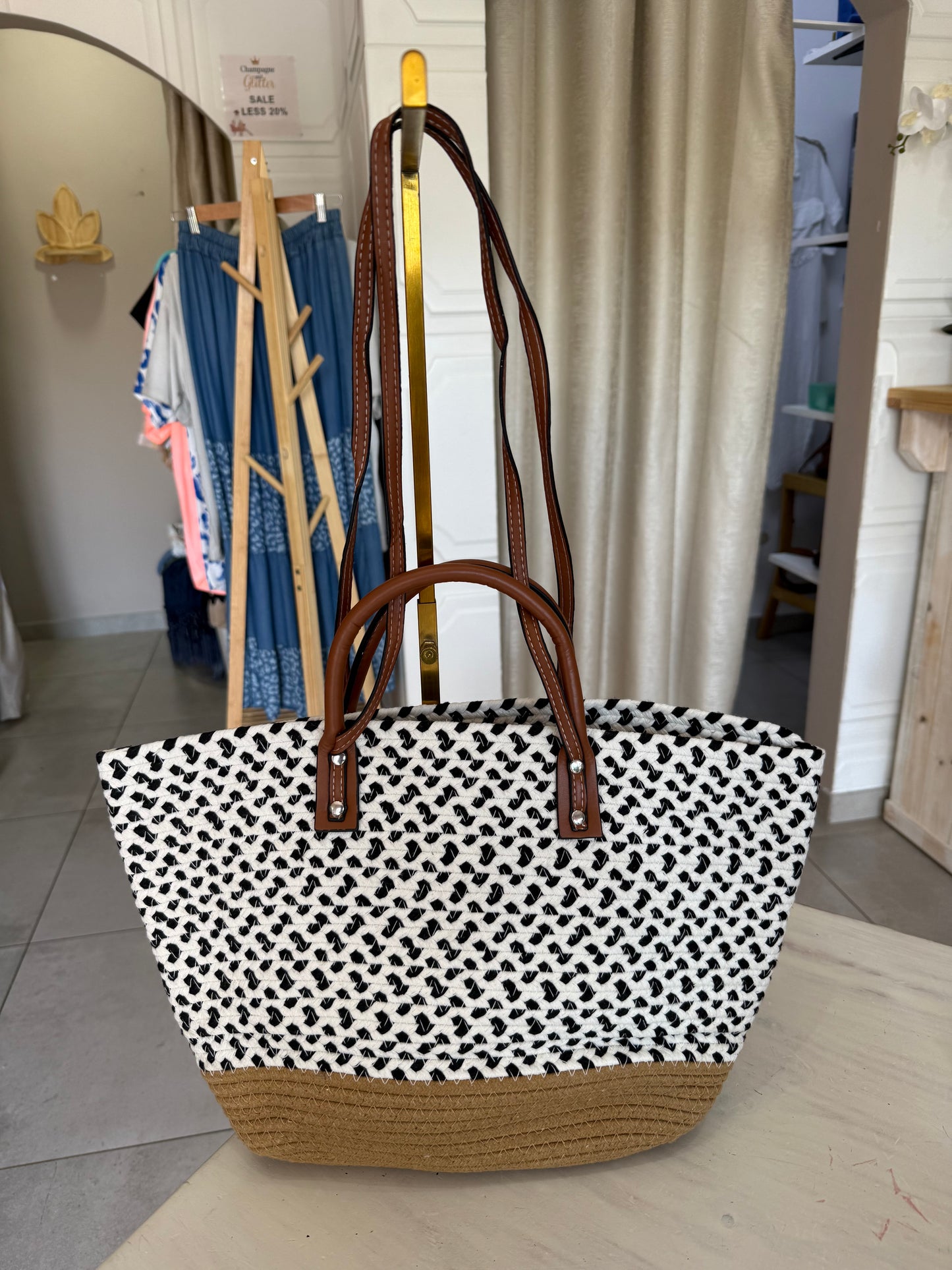 Waffle Black Bag
