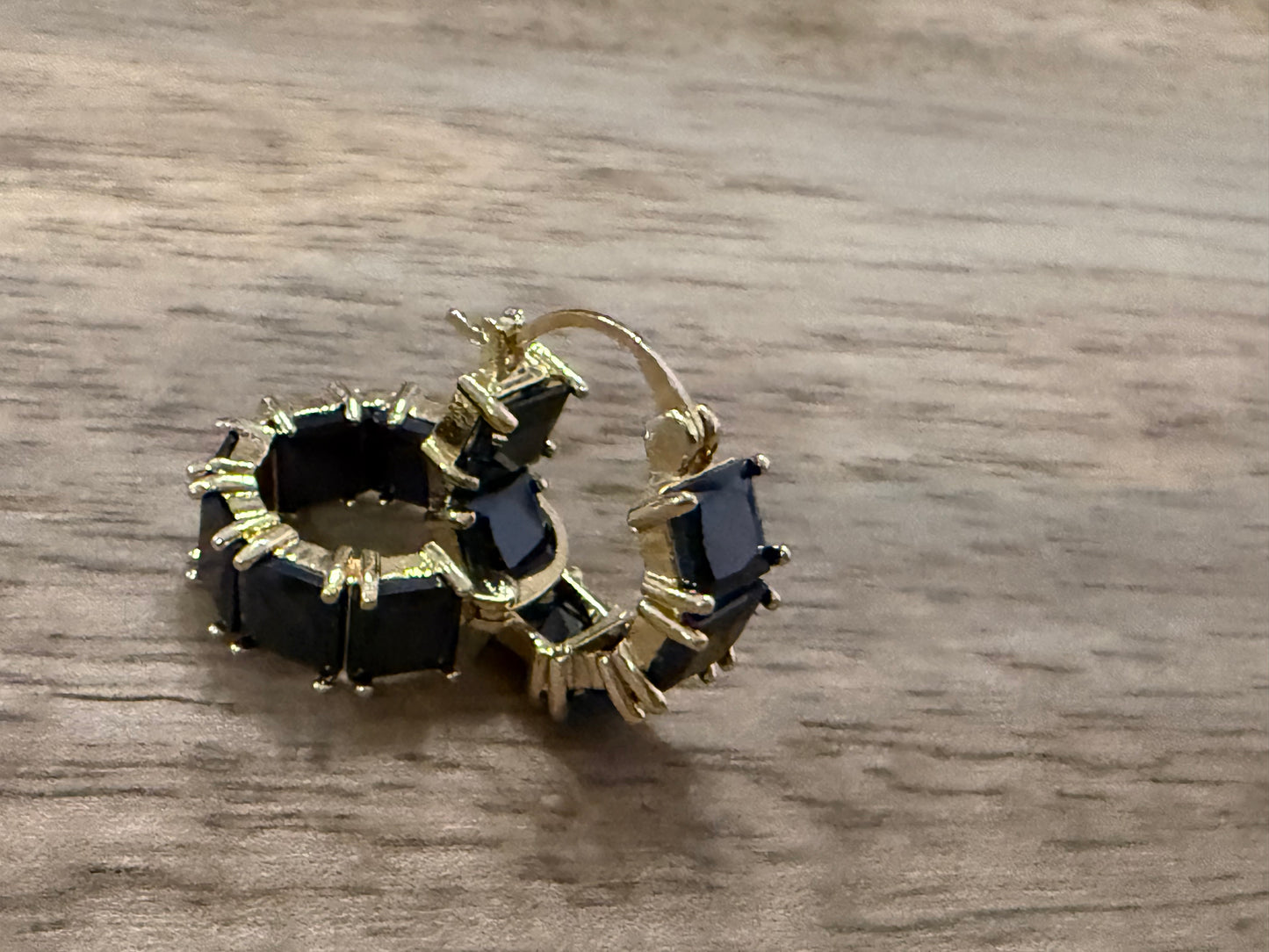 Black CZ Hoops 2