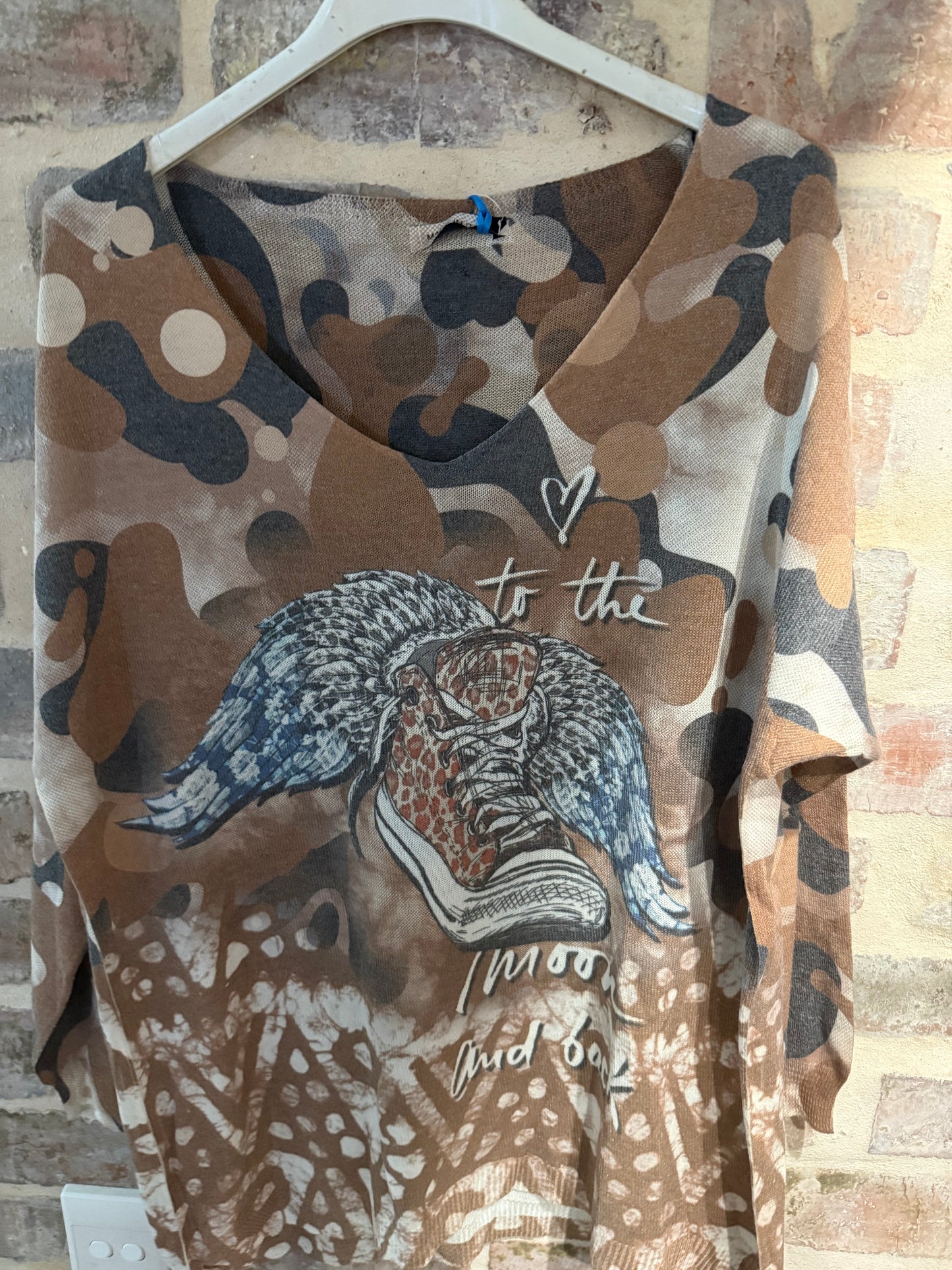 To The Moon Blouse Mocha