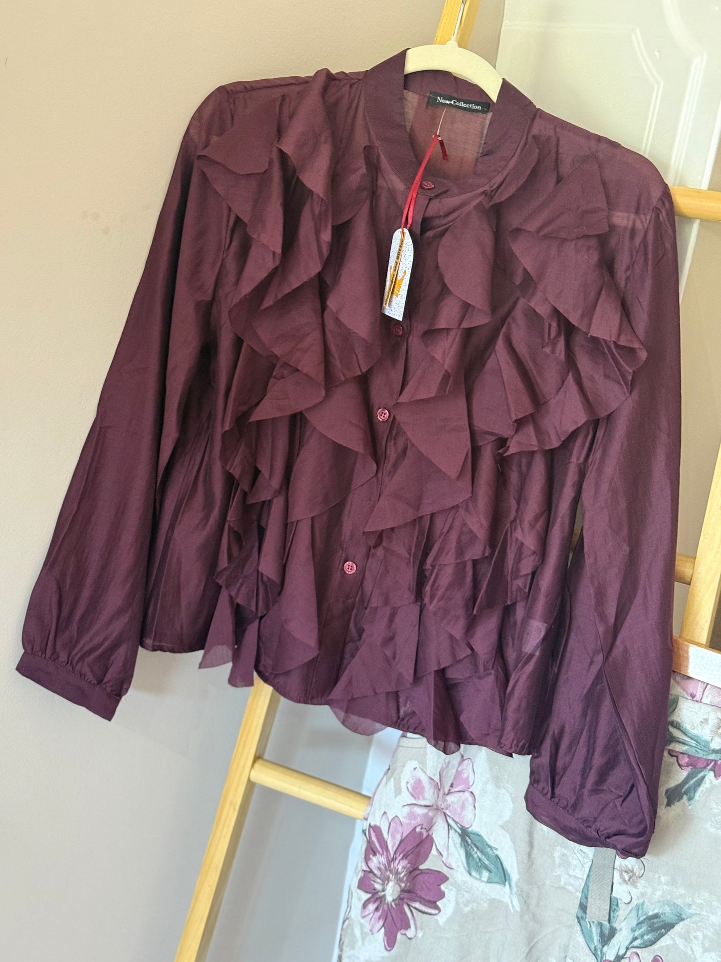 Twirly Blouse Wine