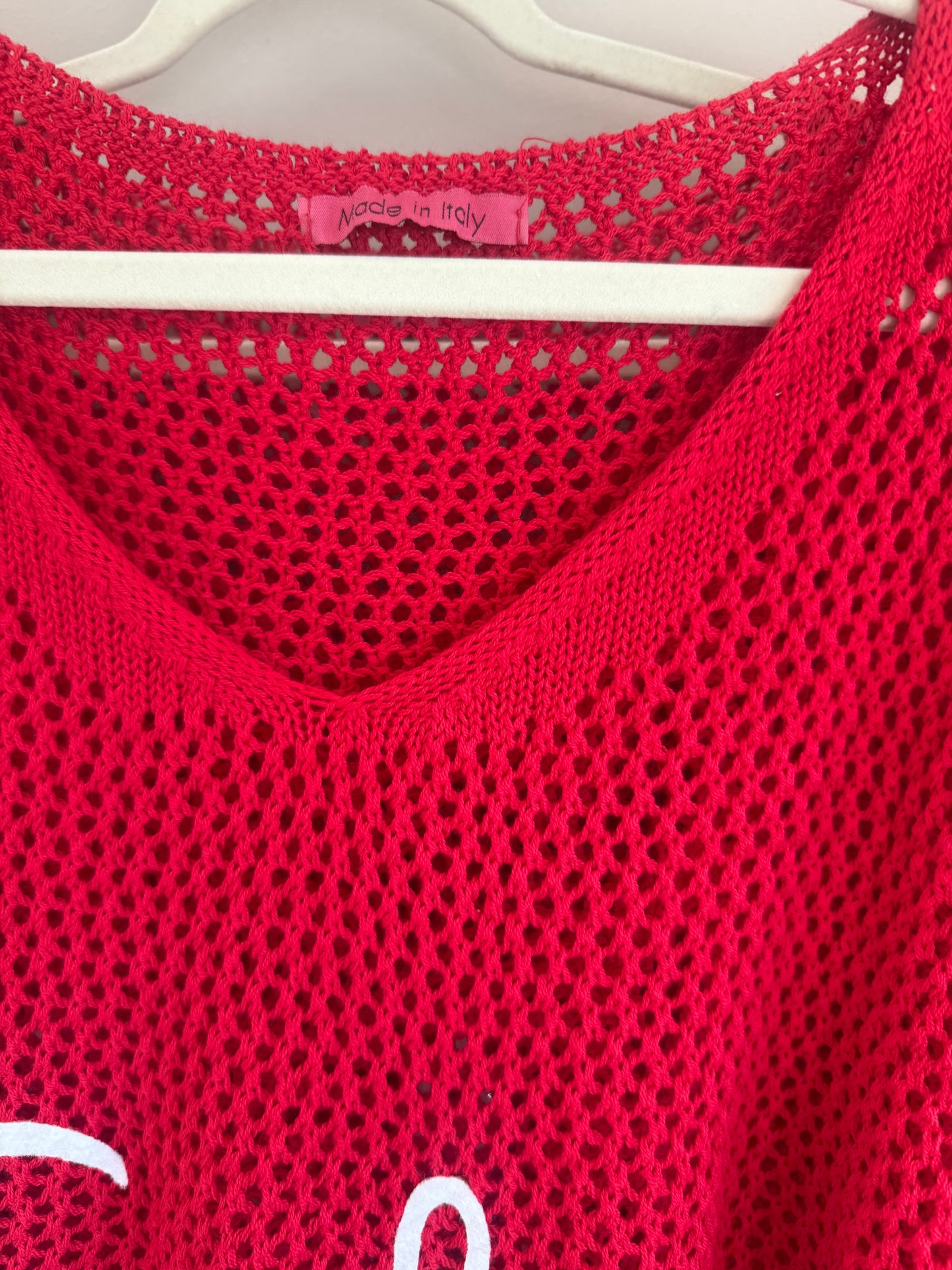Smile Crochet Red