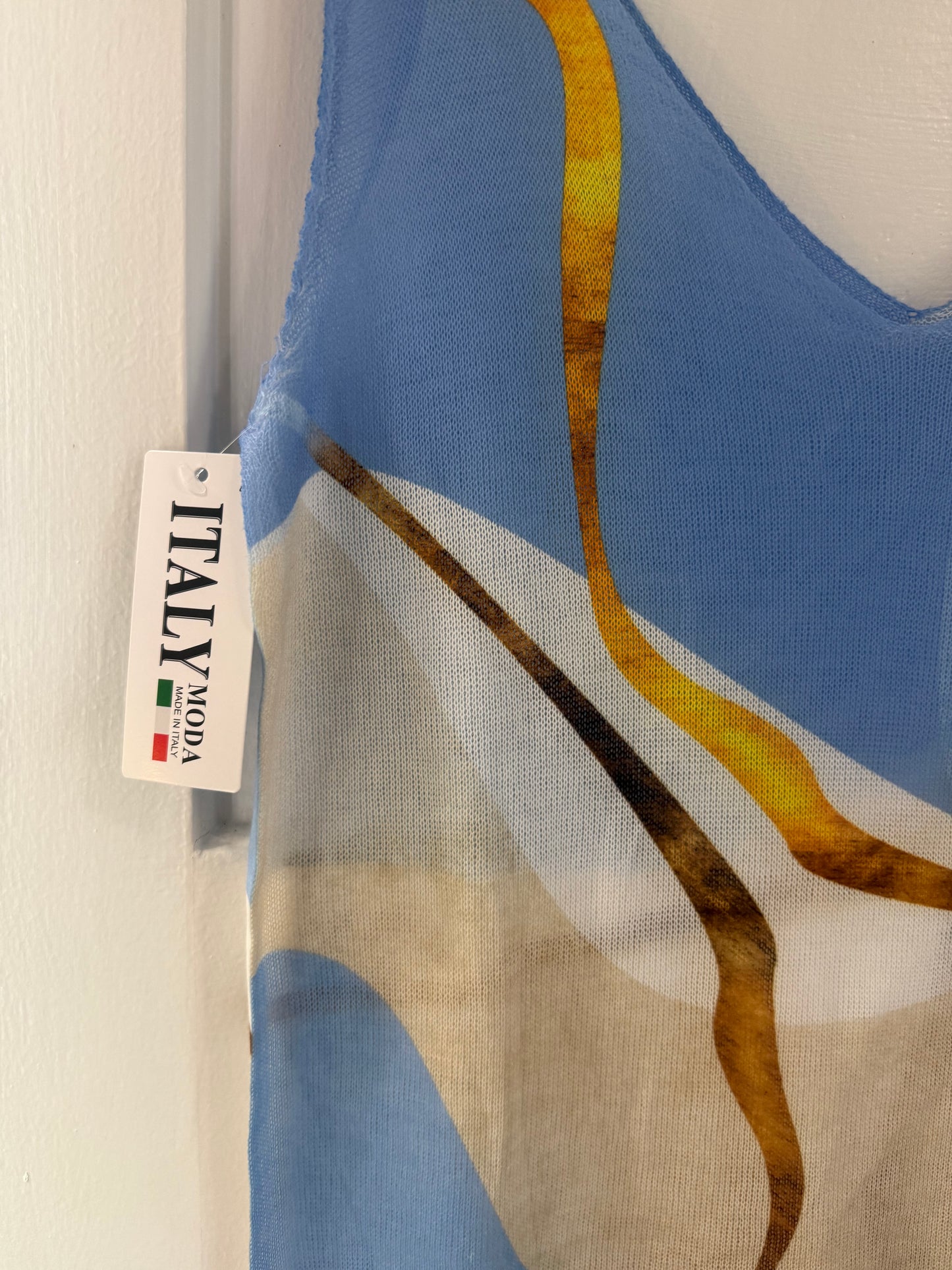 Blue Marble Sleeveless Blouse