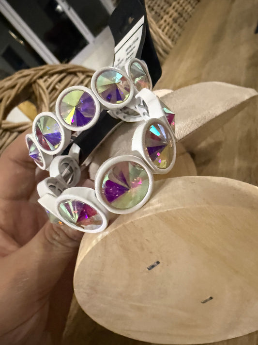 White Circle Rainbow Bracelet